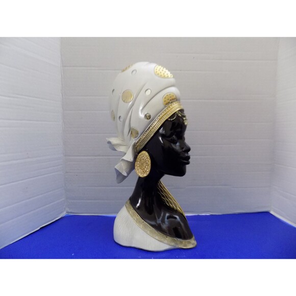 NEW Black African Queen Statue Figurine Bust - Picture 1 of 6